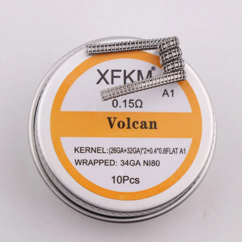 XFKM-bobina preconstruida de 0,27 Ohm y 32GA, Clapton fundido medio escalonado, alambre de calefacción para tanque de bricolaje RDA RBA, 10 Uds., nueva