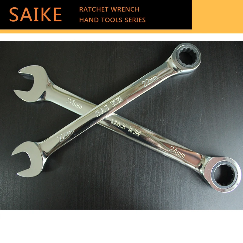 1 Piece Ratchet Metric Spanner Open End and Ring Wrenches Tool Ratchet Handle Wrench Set Key Set and Nut Tools