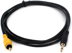 3.5mm 1/8 inch Mono Male Plug to RCA Male Jack Audio Cable Cord Gold Plated 1.8m (6Ft)
