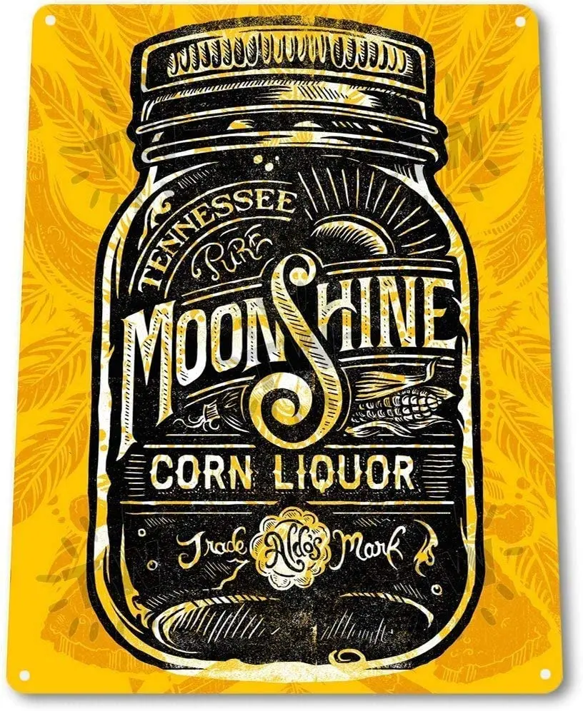 Tin Sign Sign Tennessee Moonshine Decor Liquor Whisky Bar Distiller Shop Store A175 Tin Sign 8x12 Inch Metal Tin Sign Decor Iron