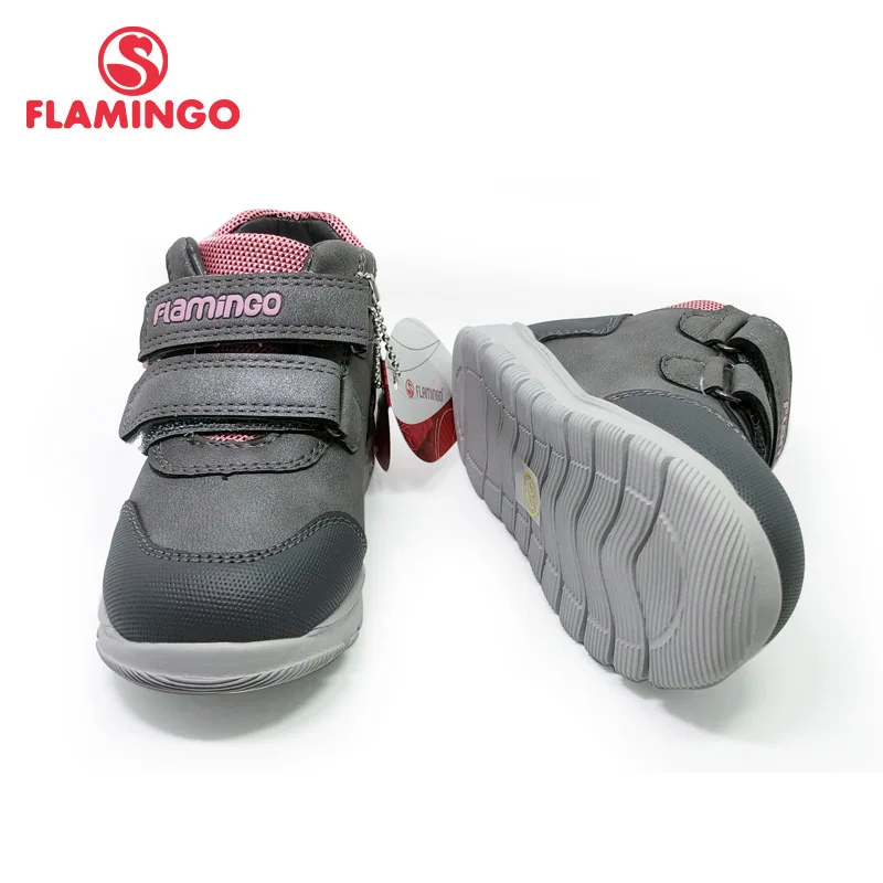 FLAMINGO Autumn Felt High Quality Grey Kids Boots Size 22-27 Anti-slip Shose for Girl Free Shipping 202B-Z5-2042