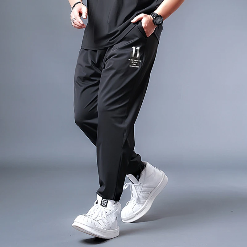 Big Size Pants Men Streetwear Casual Harem Pant Oversize High Quality Elastic Waist Black Trousers Plus Size 6XL 7XL HX403