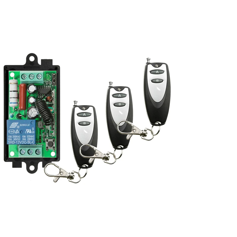 AC 220 V 1CH  Radio Controller RF Wireless Relay Remote Control Switch 315 MHZ 433 MHZ Transmitter+ Receiver