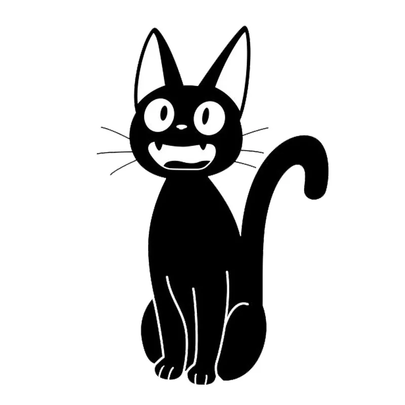 

Novelty Creative Jiji Cat Car Stickers Motorcycle Cover Scratches Waterproof Car Accessories Vinyl KK Decals PVC 13.4cm X 8.7cm