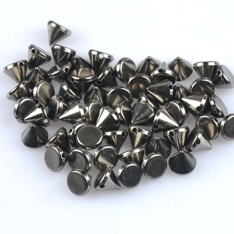 50Pcs/lot bronze/black Sew on Spike Rivet Studs Nail Punk Rock For Bags Dress Clothes DIY Bead Crafts Riveting Garment CP1895