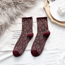 Classical Women's Socks Flowers Dress Socks Girl's Famale Cute Sock Spring And Autumn Socks Women Fashion Cute Socks 1pair ws203