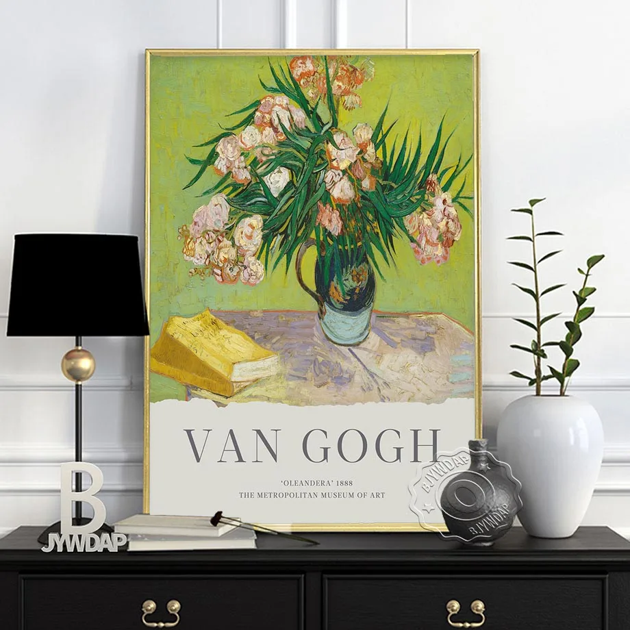 Vincent Van Gogh Exhibition Museum Poster, Portrait Of Joseph Roulin The Bedroom At Arles Wall Art, Expressionism Home Art Decor