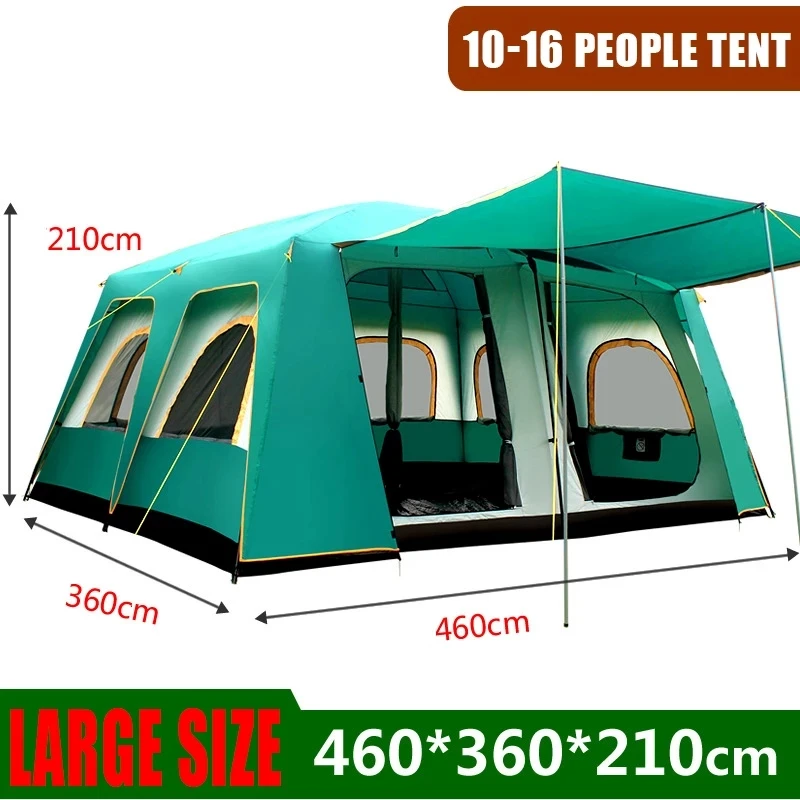 

Outdoor Big Tents Large Party Camping Tented Camps Family Cabin Tent for 5 8 10 Men 12 14 16 Person Tall Shelter