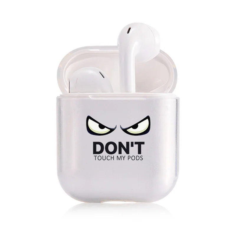 بسيطة الملك لا تلمس اللاسلكية سماعة حالة ل AirPods 1 2 برو 3 حالات لينة سيليكون واضحة غطاء حالة وقائية