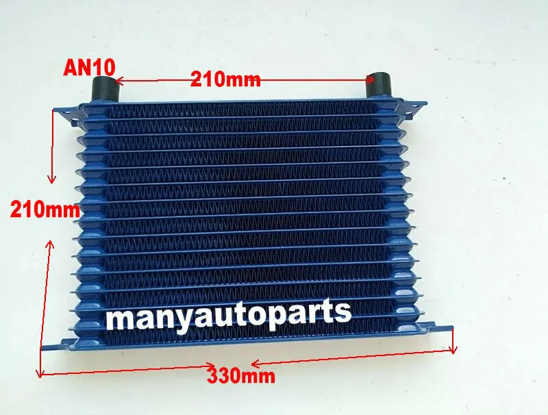 

Universal 15 Row An-10an Universal Engine Transmission Oil Cooler BLUE