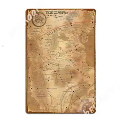 The Dark Tower - Mid-World Map Metal Signs Wall Plaques Club Home Design Tin sign Posters