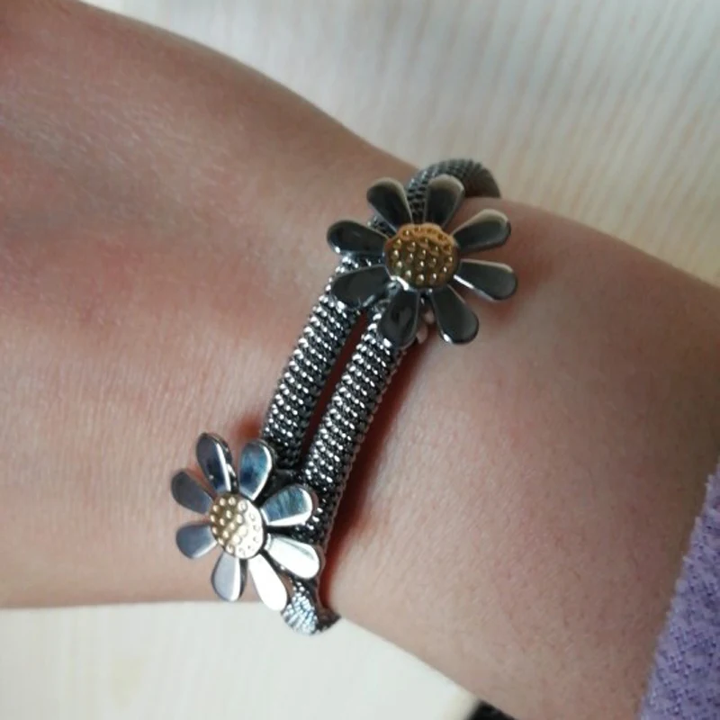 New Arrival Fashion Jewelry Bracelets For Women Stainless Steel Elastic Flower Bracelets & Bangles Female gift