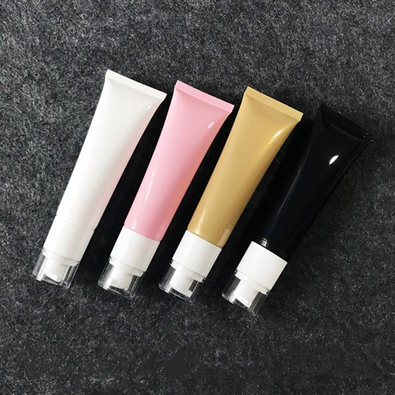 Großhandel neue 40/50 ml kosmetische weiche Röhren Vakuumpumpe Kopf Quetschschlauch Flaschen Augencreme Flaschen Sonnenschutz nachfüllbare Flaschen