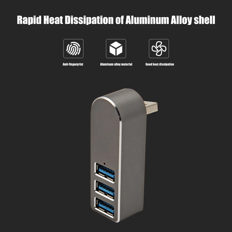 Splitter USB Hub USB 3.0 3 in 1 per adattatore portatile PC Computer Hub di ricarica USB Splitter per notebook per accessori Dell Lenovo HP