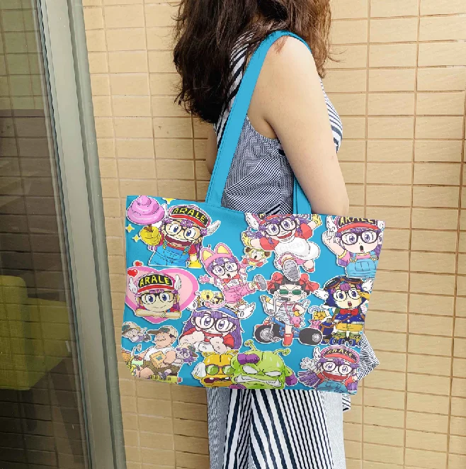 IVYYE Arale Fashion Anime Shoulder Bag Casual Shopping Bags Cartoon Handbag Travel Lady Girls