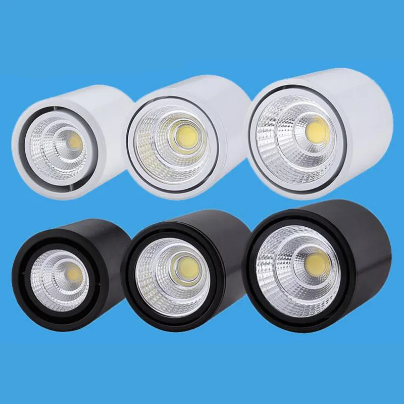 

20PCS/lot Dimmable New COB LED Downlight Adjustable Angle 10W/15W/20w Spot Light Surface Mounted Ceiling Lamp Indoor Lighting