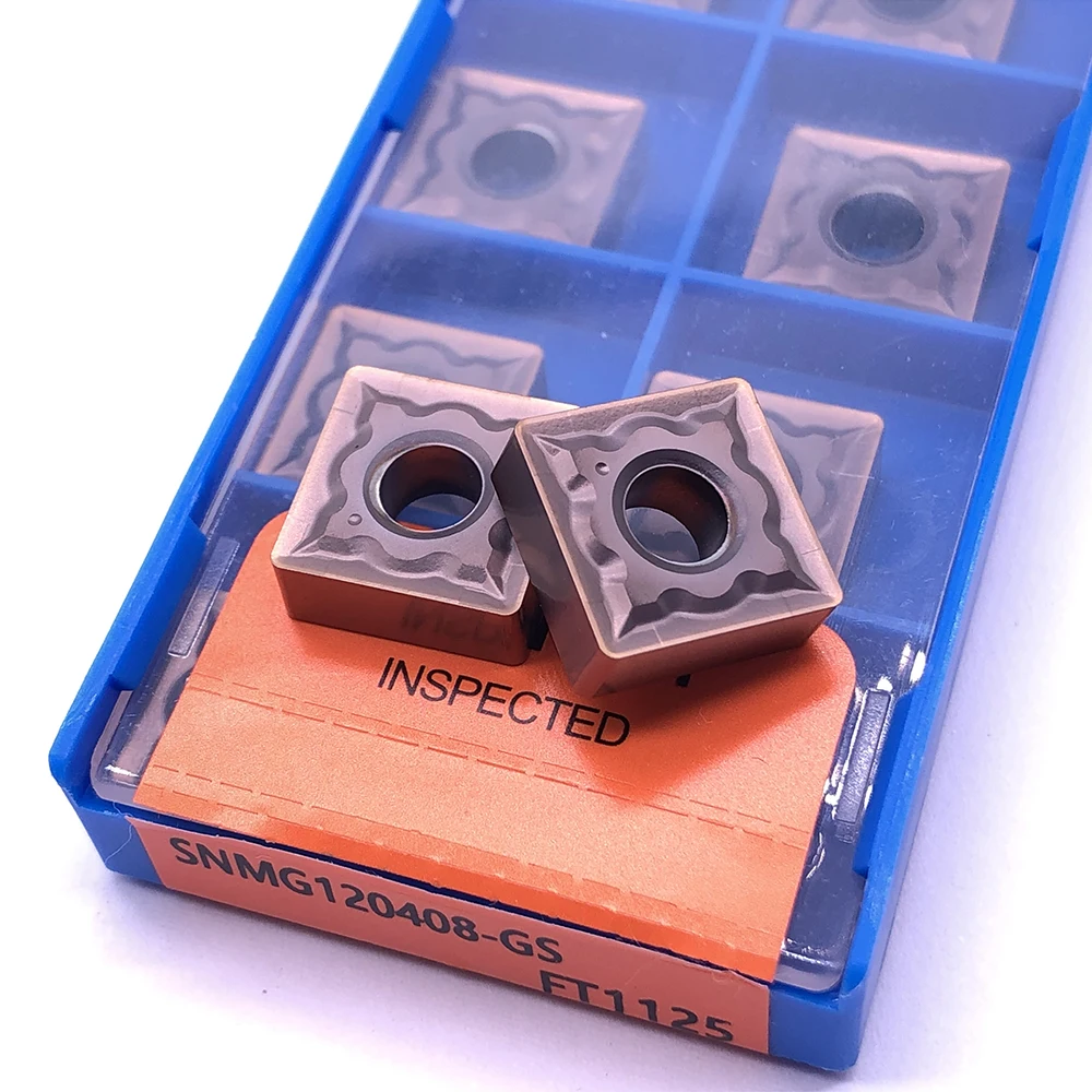 10pcs RCKLCY SNMG120408 GS FT1125 Utensili Tornio CNC Cementato carburo di Lavorazione di Parti In Acciaio Inox