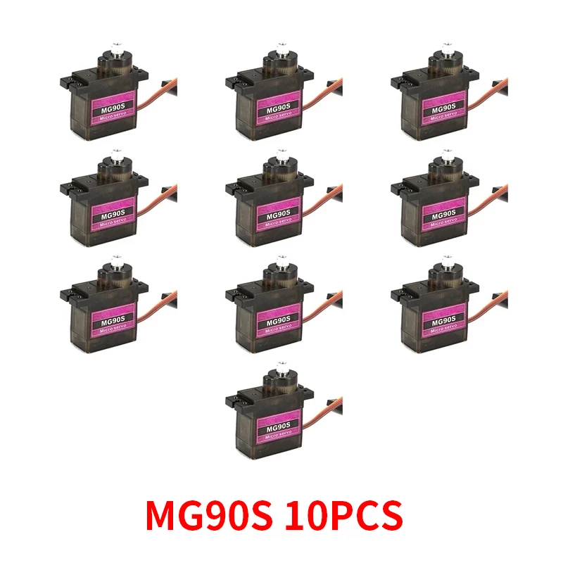 4/5/10/20PCS MG90S Metal Gear RC Micro Servo 13.4g Motor For ZOHD Volantex Airplane For RC Helicopter Car Boat Model Toy Control