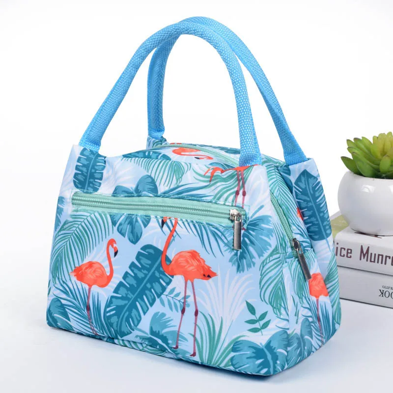 Borse da picnic Flamingo Borsa da pranzo da donna Borsa da pranzo da spiaggia con cerniera impermeabile termica portatile isolata per donna Studente