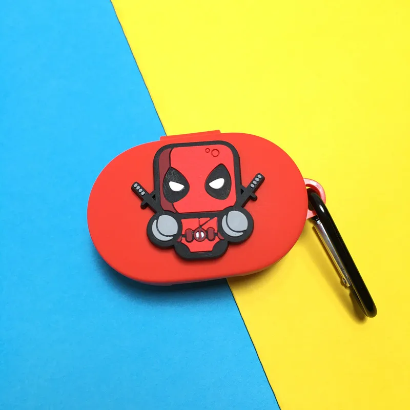 Marvel Tai Nghe Ốp Lưng Có Móc Treo Cho Xiaomi Redmi AirDots 1/2 Silicone Dẻo Không Dây Tai Nghe Bluetooth Chụp Tai Trường Hợp Vỏ