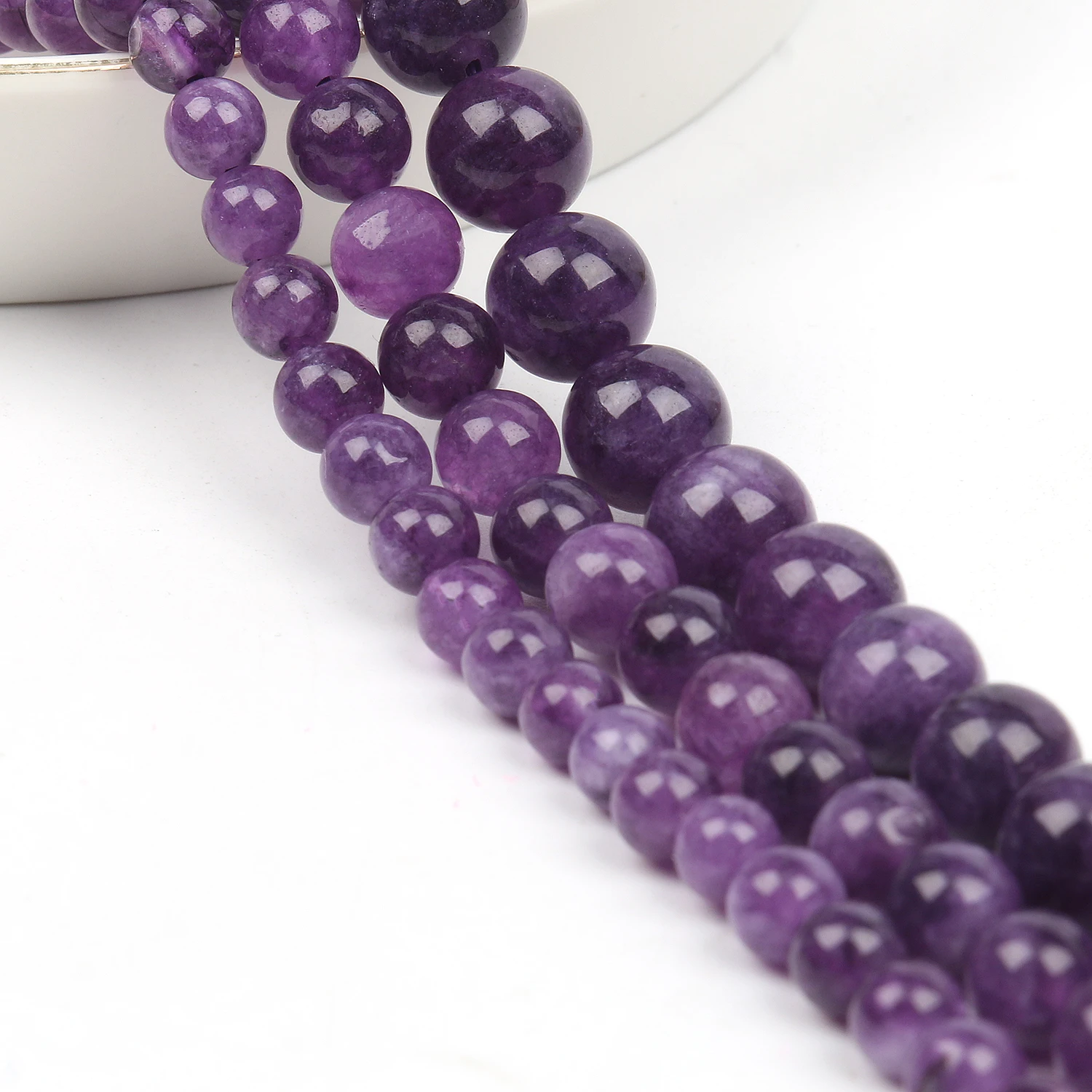 6/8/10mm Natural Amethyst Stone Beads Round Loose Spacer Beads For Jewelry Making Diy Bracelet Necklace Charms Beads Supplier