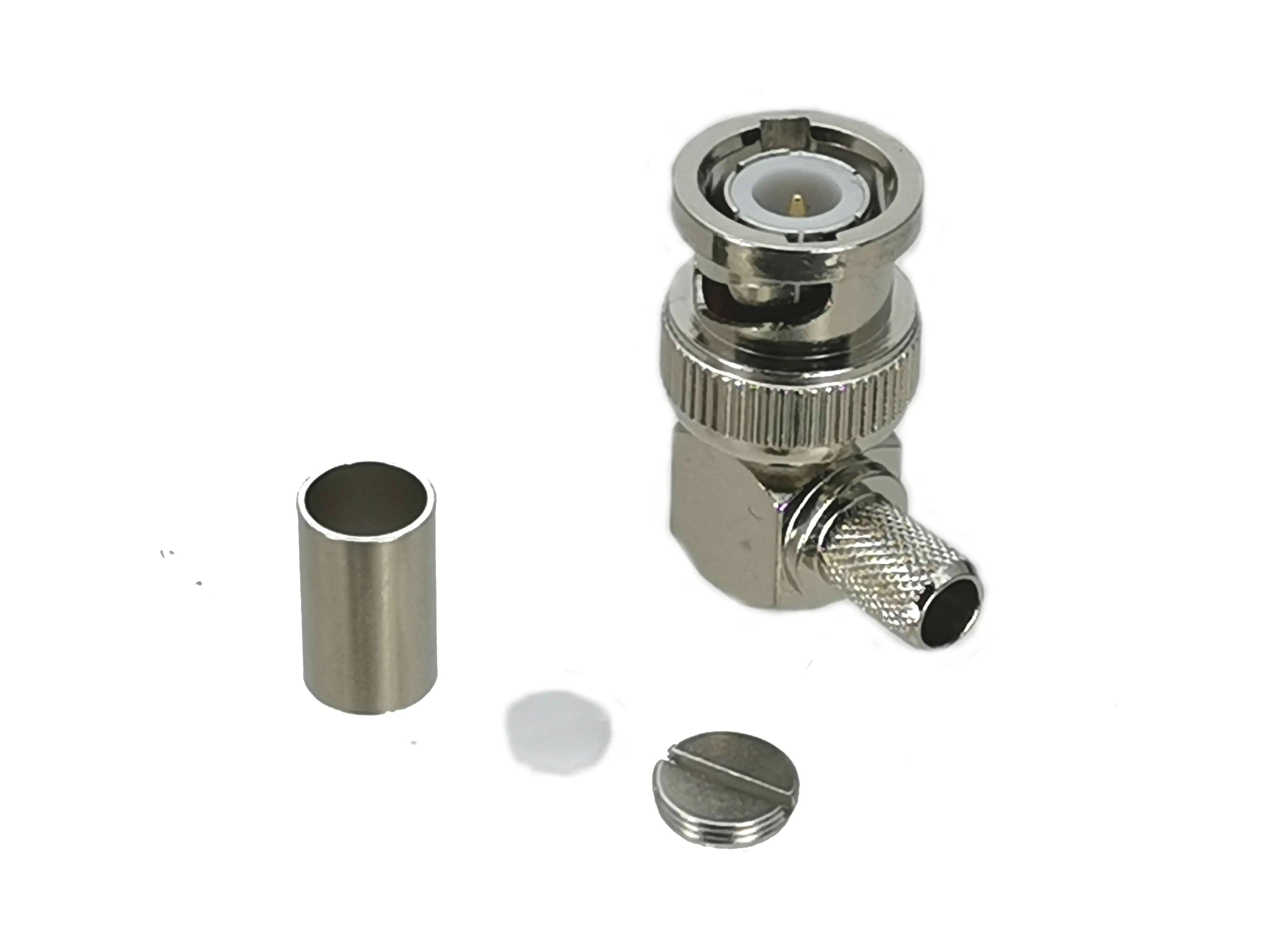 

10Pcs Connector BNC Male plug Right angle Crimp For RG8X RG-8X LMR240 Cable 50ohm RF Adapter Coaxial High Quanlity