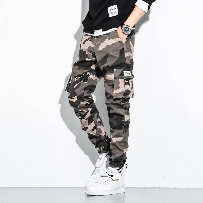 2022ผู้ชาย Camo Cargo กางเกง Mens Hip HopHarem กางเกงชาย Joggers กางเกงแฟชั่น Casual Streetwear กางเกง5XL 6XL 7XL