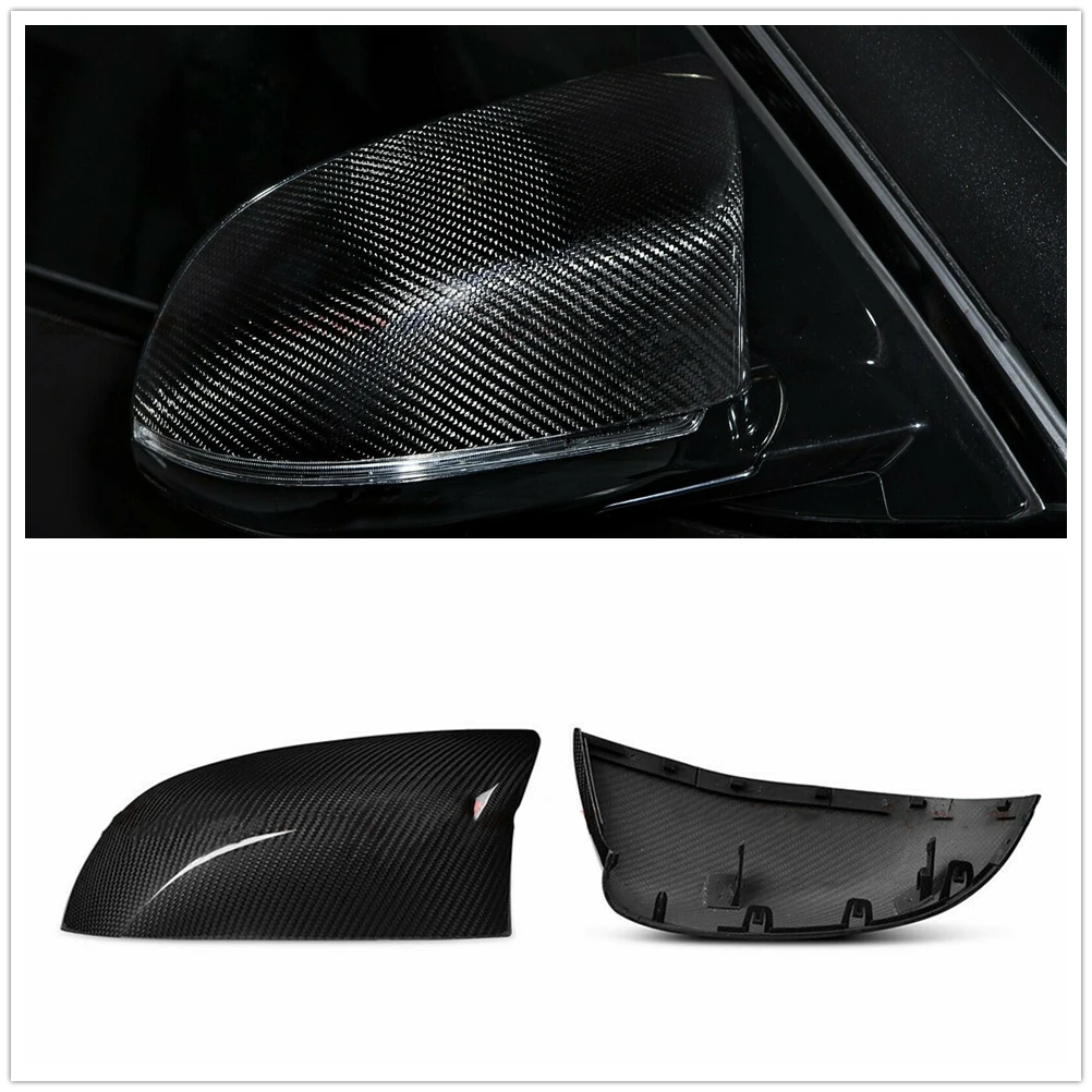 Mirror Cover For BMW X5M F85 X6M F86 2015-2018 Dry Carbon Fiber Replacement Car Exterior Rearview Cap Reverse Case Shell Clip On