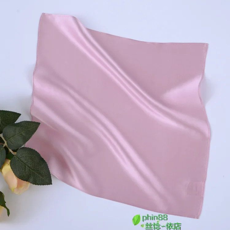 100% Pure Silk 16 momme satin silk Square handkerchief Men\'s Pocket Hanky 13\