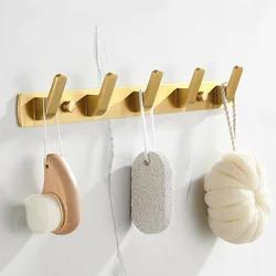 Wall Mounted Bathroom Towel Robe Hook Rack Black Gold Office Living Room Gadget Bag Hooks Coat Clothes Wall Hanging Hanger