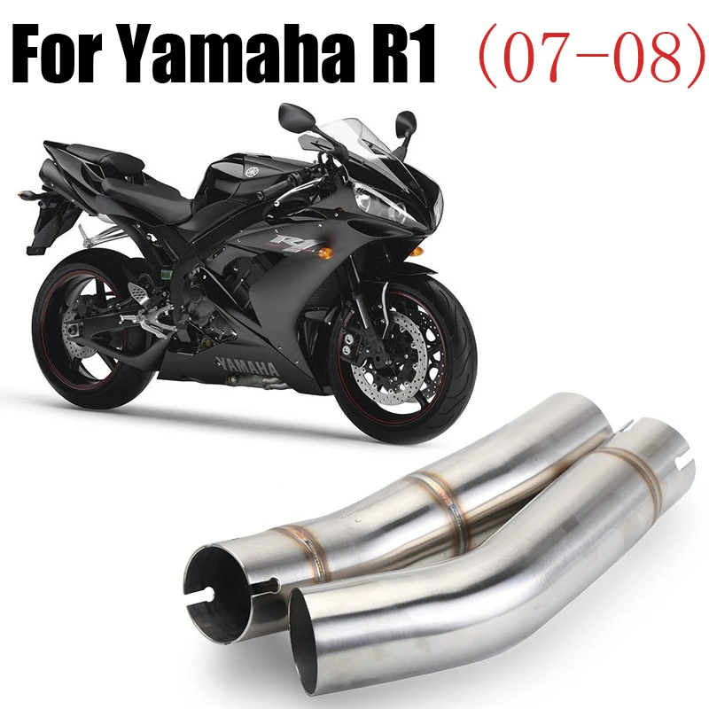 

Для Yamaha YZF R1 YZF-R1 2007-2008 мотоциклетная выхлопная передняя труба, среднее звено, соединительная труба, глушитель, трубка из нержавеющей стали, надевается