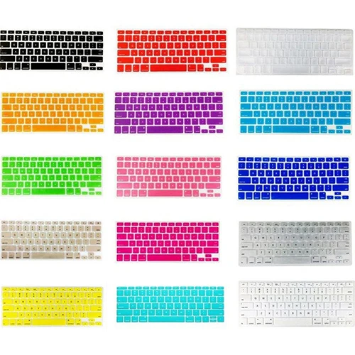 Capa macia para apple macbook-air pro 13, 15, 17 polegadas, capa protetora para teclado de laptop