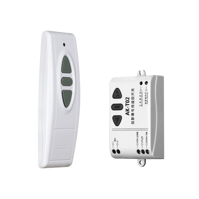 Intelligent home AK-T02 AC220V Motor Wireless Remote Control Switch UP Down Stop Tubular Motor Controller Motor Forward Reverse