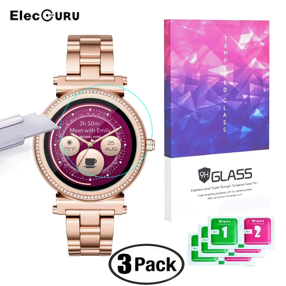 

3 шт., защитный экран для смарт-часов Michael Kors Access Sofie Gen 2