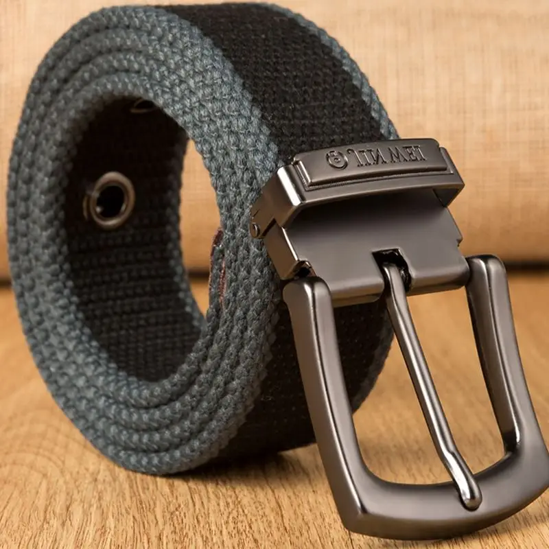 Men Weave Canvas Belt 2022 Mens Workout Waist Belt Knitted Canvas Belt Male Canvas Strap Casual Jeans Belt Pin Buckle Lengthen