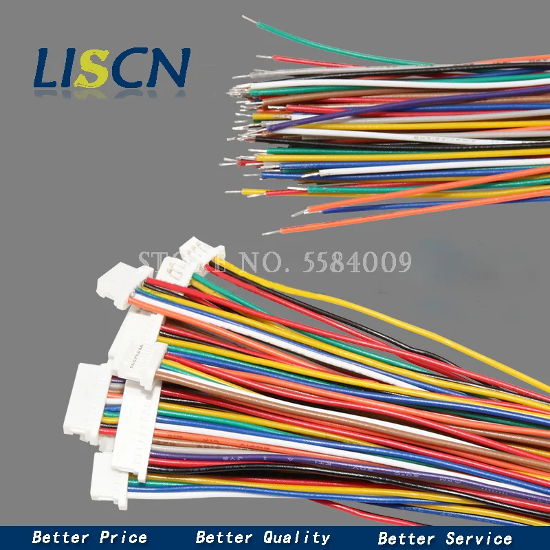 

10PCS 10cm 20cm 30cm SH1.0mm 1.0 Female Connector Electronic Wire 2/3/4/5/6/7/8/9/10Pin Electronic Line Single/Double Head 28AWG