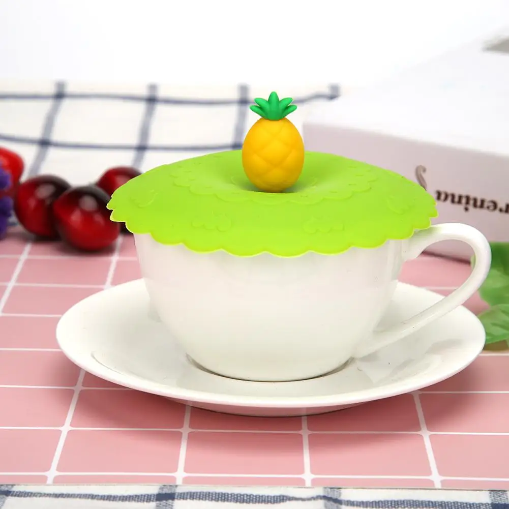 Cartoon Reusable Cute Anti-Dust Silicone Cup Lid Tea Cup Cover Reusable Silicone Lid Seal Cover Drinkware Suction Seal Cup Lid