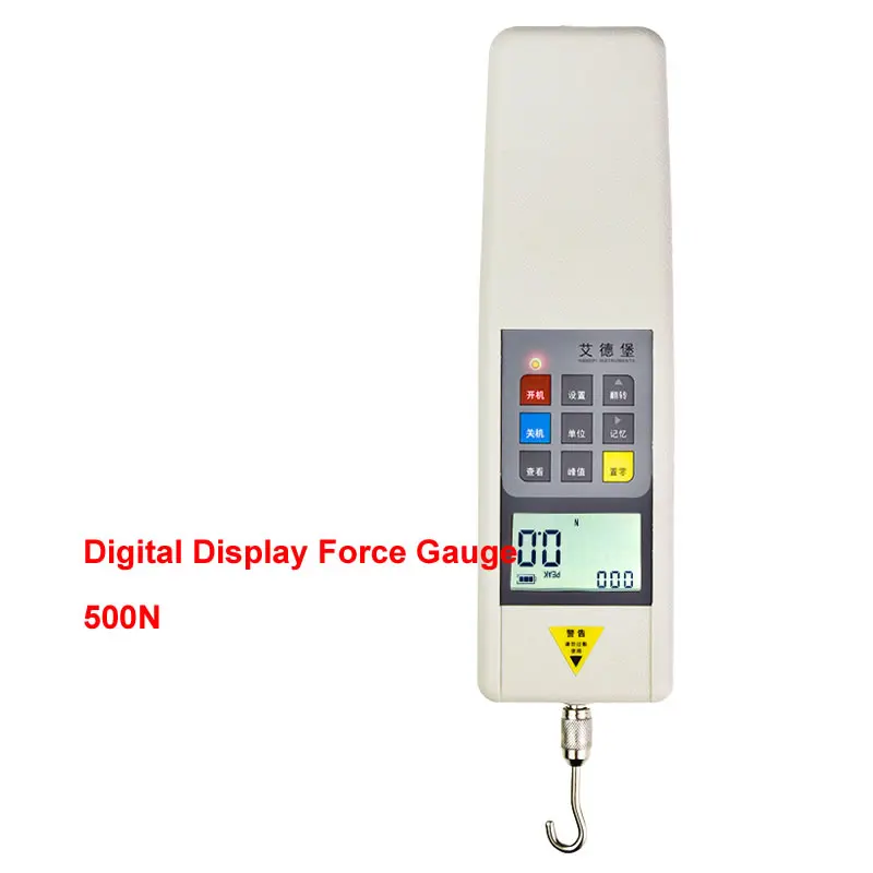 500N Digital Pointer Push Pull Force Gauge Manual Horizontal Harness Terminal Tension Tester Inspection Machine Test Stroke 50mm