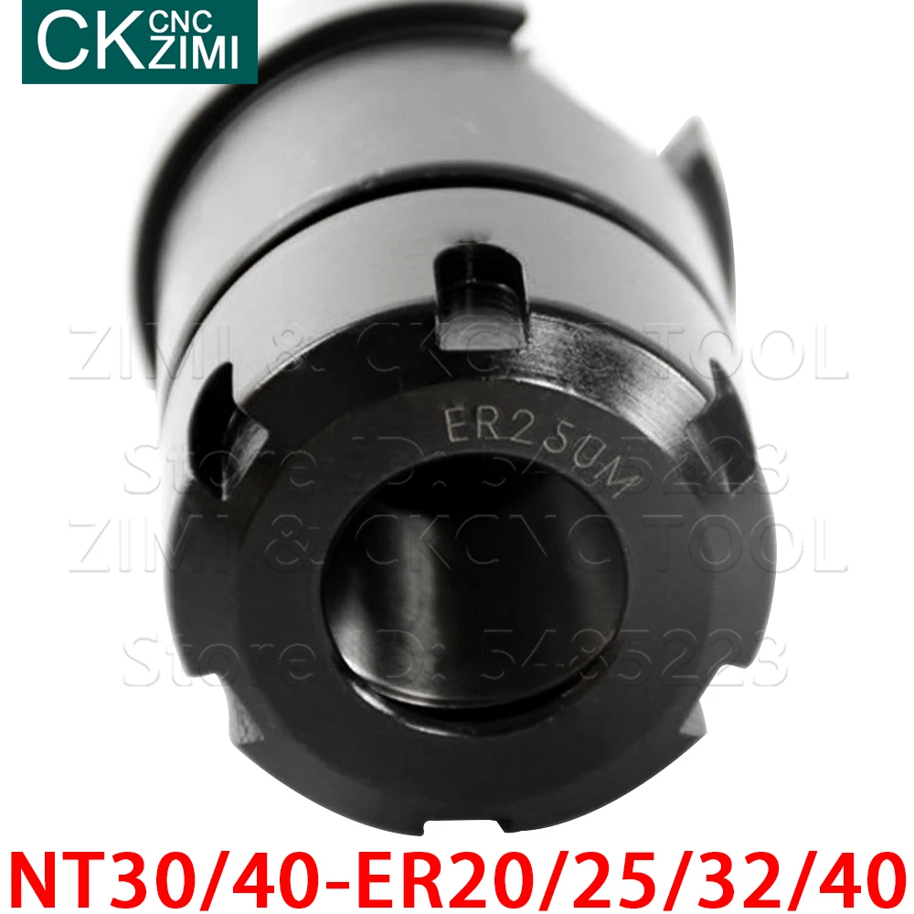 1 sztuk NT30 NT40 ER20 ER25 ER32 ER40 NT 7:24 ER narzędzie do frezowania uchwyt stożek morse'a płaski ogon wiertła macierzystych frez uchwyt CNC Arbor narzędzia