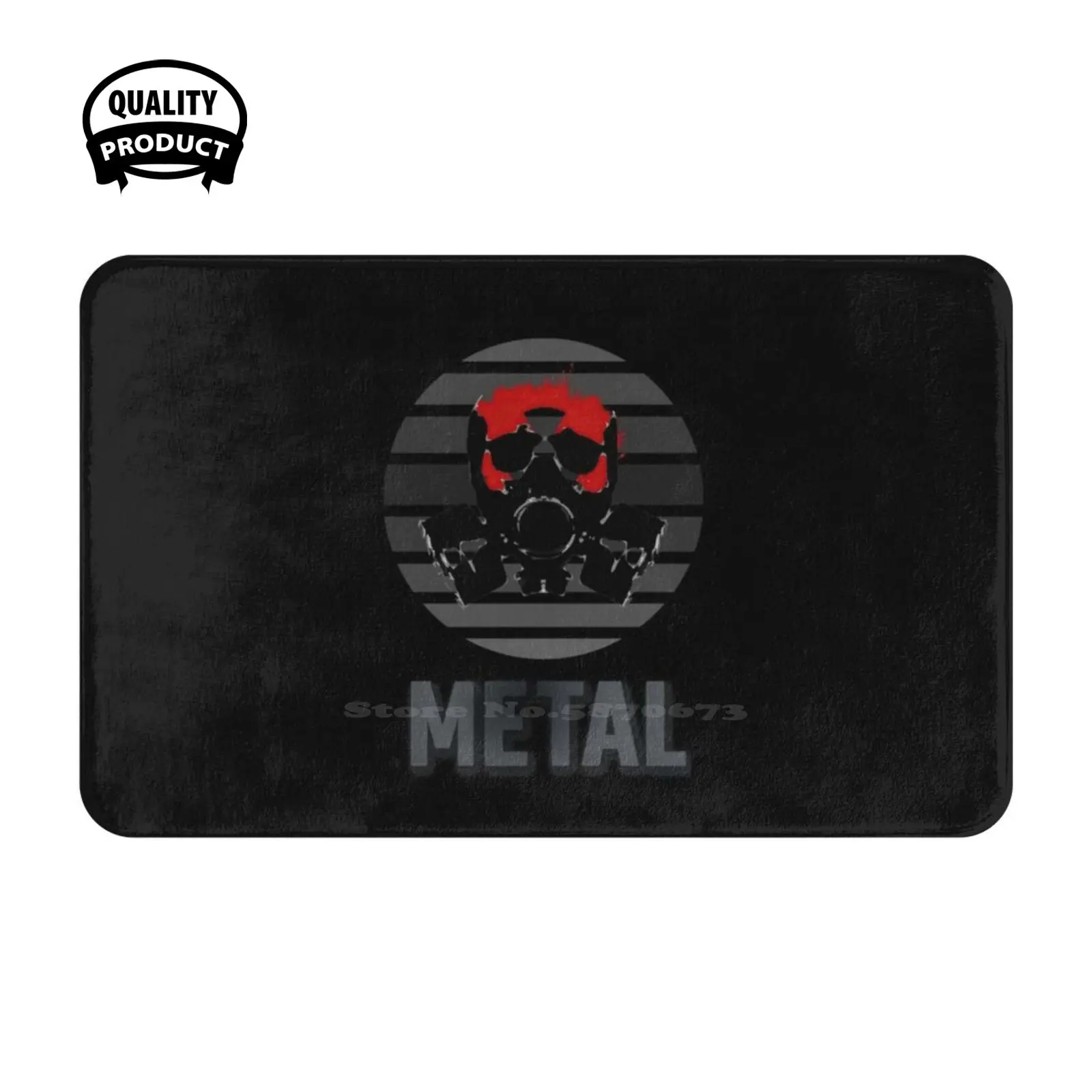 Metal Skull Sunset ( Thrash , Death , Black , Power , Death , Rap Metal ) Soft Cushion Home Carpet Door Mat Car Rug Skull Metal