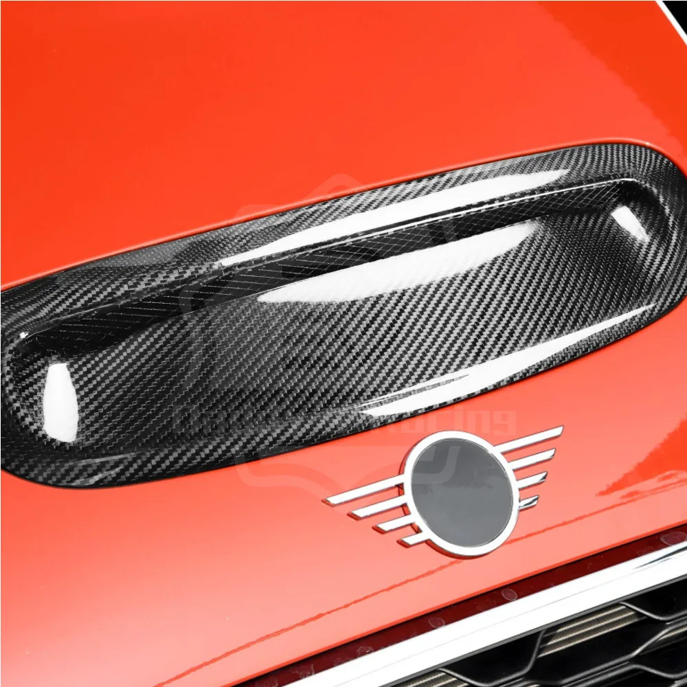 Carbon Fiber Hood Scoop Trim Tuning Part Fit For Minii Copperr R55 R56 R57 Duelll AG Bonnet Air Intake Duct Vents