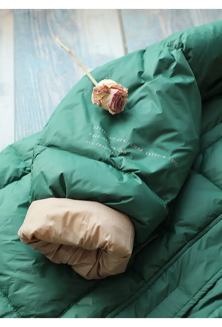 Women's Winter Casual Solid Color Warm Parka Coat Streetwear Polyester Zipper Straight Padded Jacket Women's Clothing  KJ522