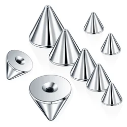 100pcs Stainless Steel Replacement Balls Cones Ear,nose,eyebrows,tongue Bar End Bead Piercing Attachments 14g 16g DIY Jewelry