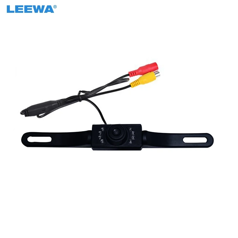 LEEWA Auto Parking System License Plate Rear View Backup Camera With IR Leds Night Vision Car Camera #CA1275