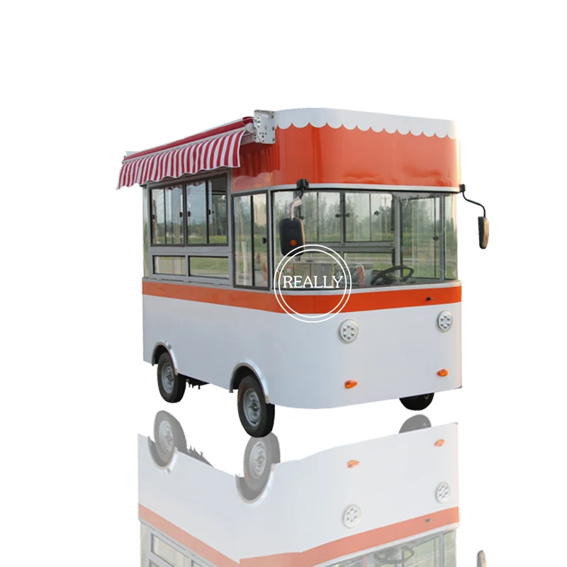 Customized Size And Color Mobile Food Truck Mini Bus Food Trailer Food Truck For Sale