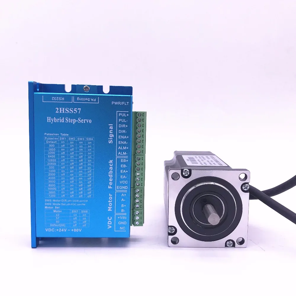 

57J1880EC-1000+2HSS57 57 Closed-loop Nema23 Step Motor 2.0N.m Nema 23 Hybird Closed Loop 2-phase Stepper Motor Driver