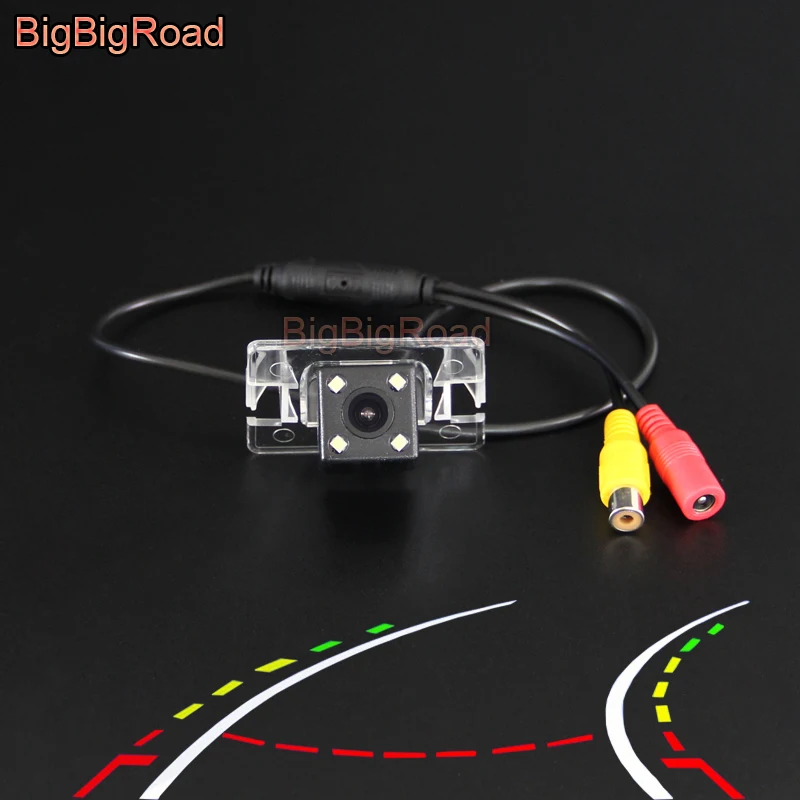 BigBigRoad Car Intelligent Dynamic Track Rear View Parking CCD Camera For Mitsubishi Galant 2009 2010 2011 2012 Night Vision