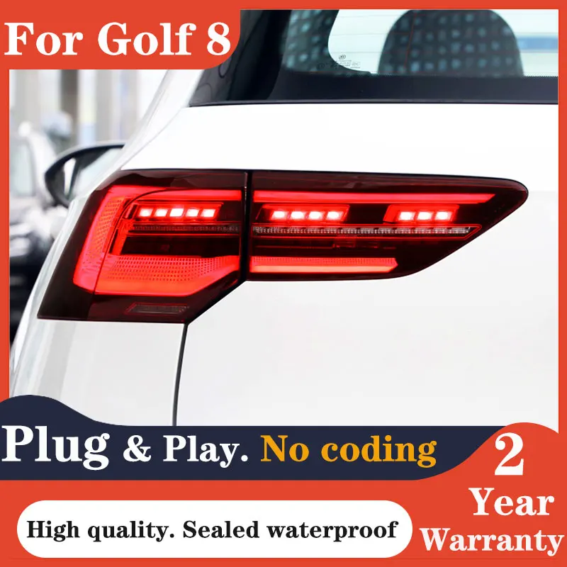 

Стайлинг автомобиля Задний фонарь для Golf 8, 2020-2021 Golf 8, светодиодный задний фонарь Golf MK8, задний стоп DRL, тормоз, автоаксессуары