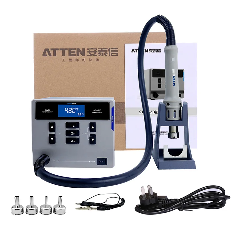 ST-862D ATTEN 1000W Hot Air Gun Digital Display BGA Rework Station Automatic Sleep PCB Welding Repair Solder Repair Tool