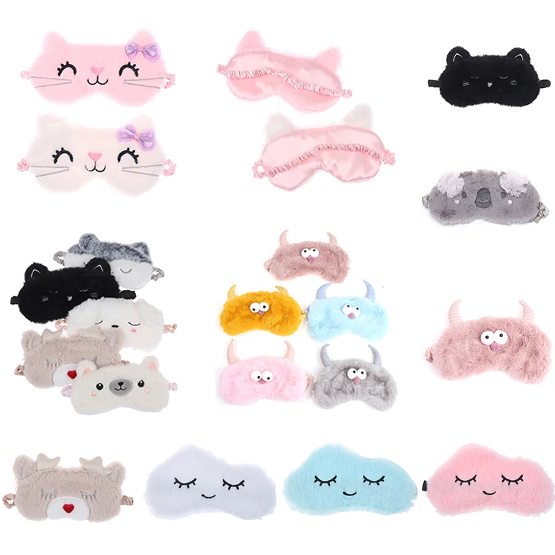 Sleeping Eye Mask Unicorn Sleep Night Mask Plush Cute Eye Patch Sort Band Aid Dream Cover For Girl Relax Travel Health Blindfold